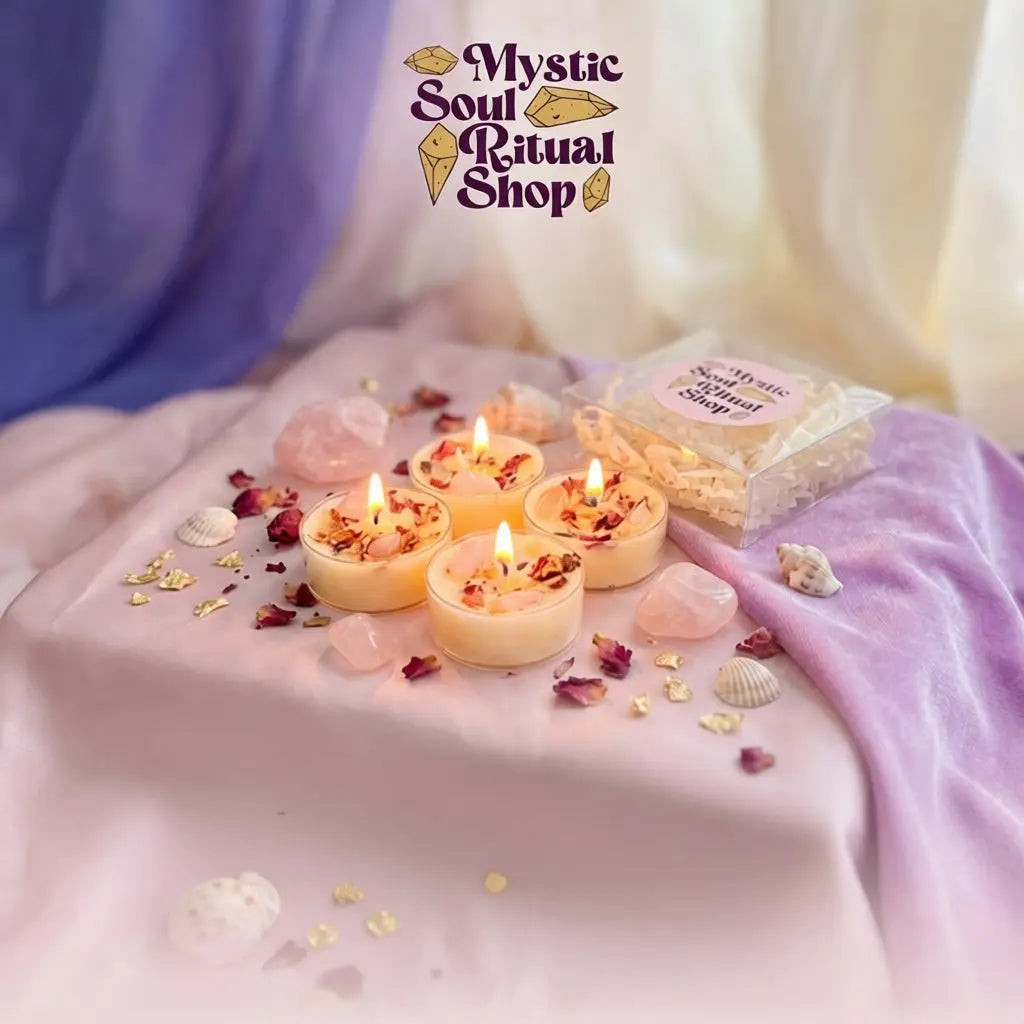 Aphrodite Goddess Tea Light Candle Set Mystic Soul Ritual Shop