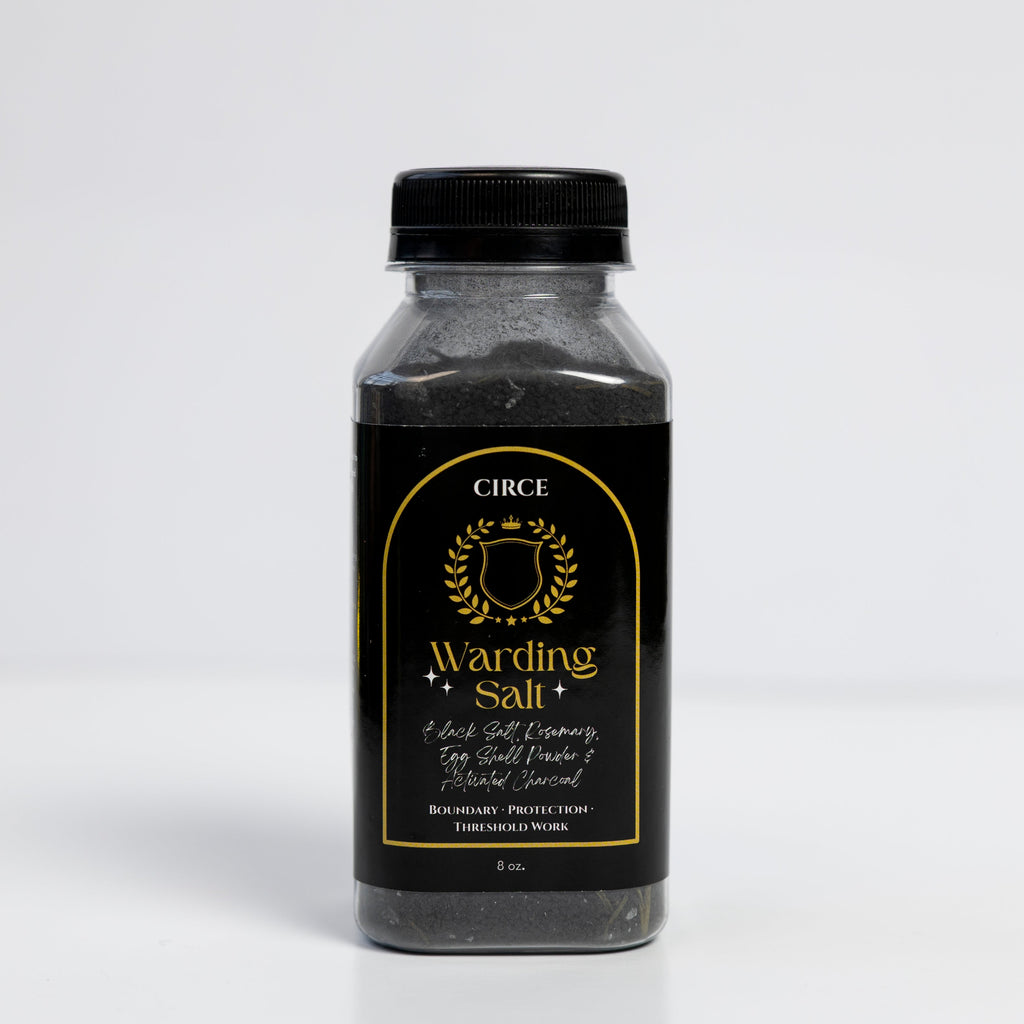 Warding Salt – Ritual Protection Blend with Black Salt, Rosemary & Activated Charcoal (8 oz) Circe Boutique