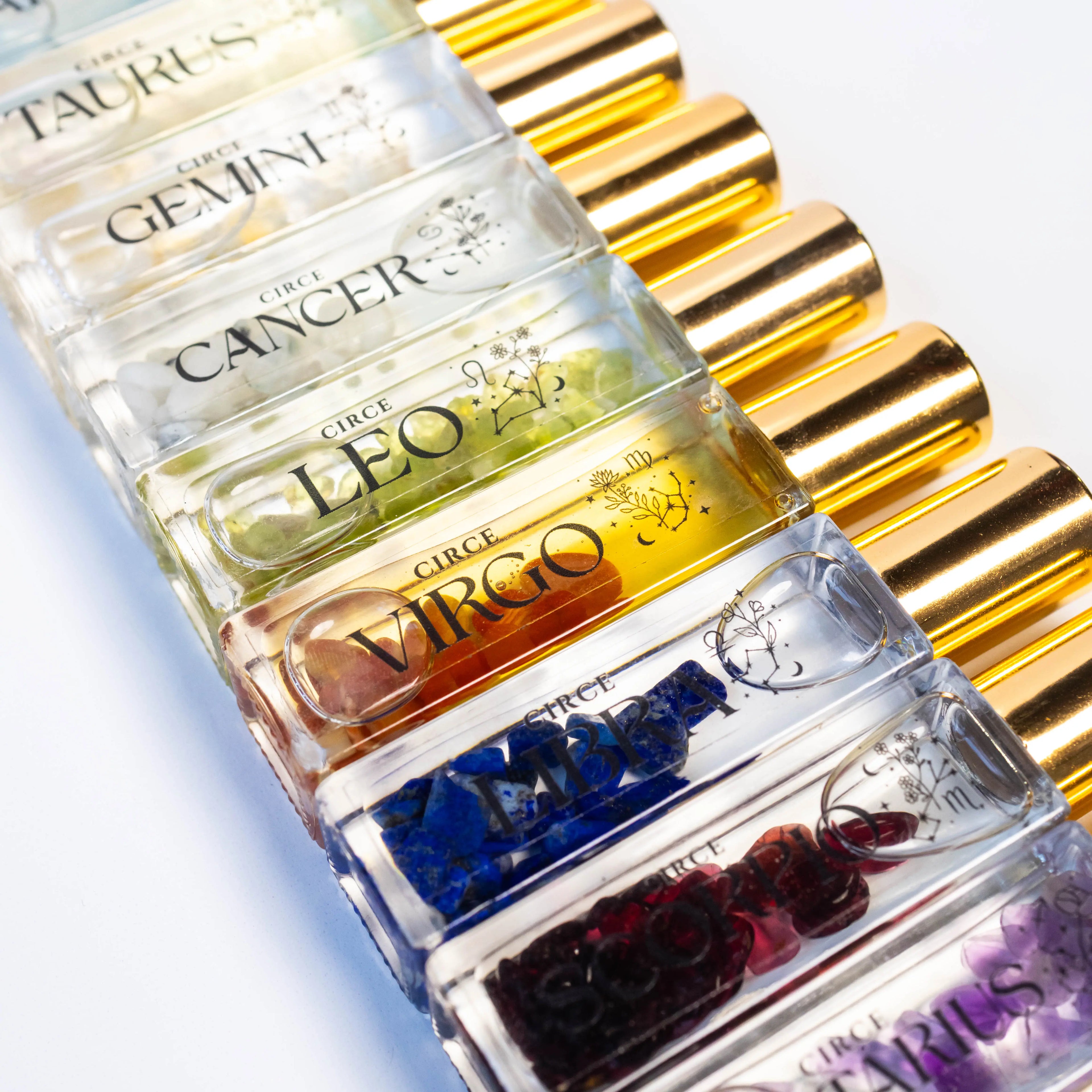 Zodiac Perfume Oil Set – 12 Gemstone‑Infused Zodiac Scents Circe Boutique