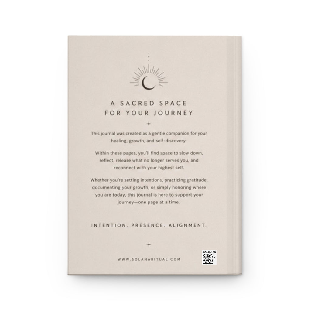 Hardcover Journal — "A Sacred Space for Your Journey" Guided Wellness Notebook