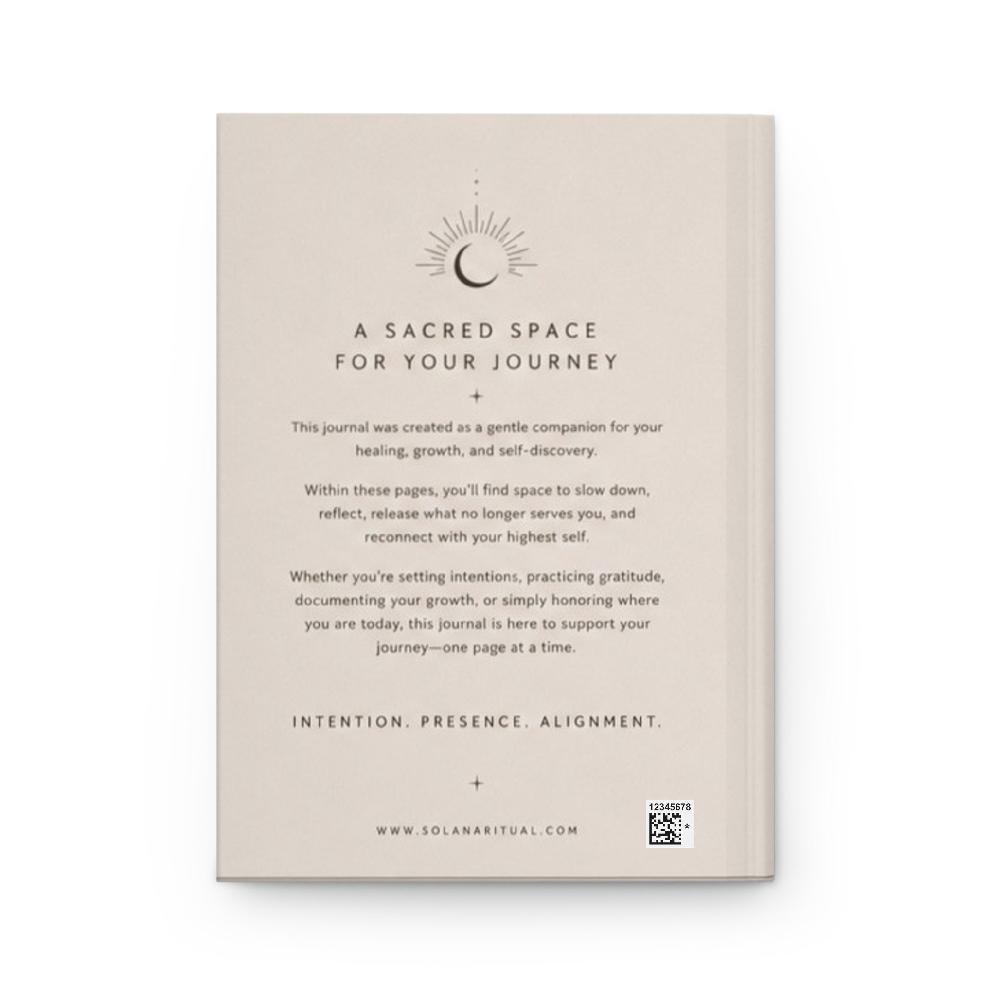 Hardcover Journal — "A Sacred Space for Your Journey" Guided Wellness Notebook