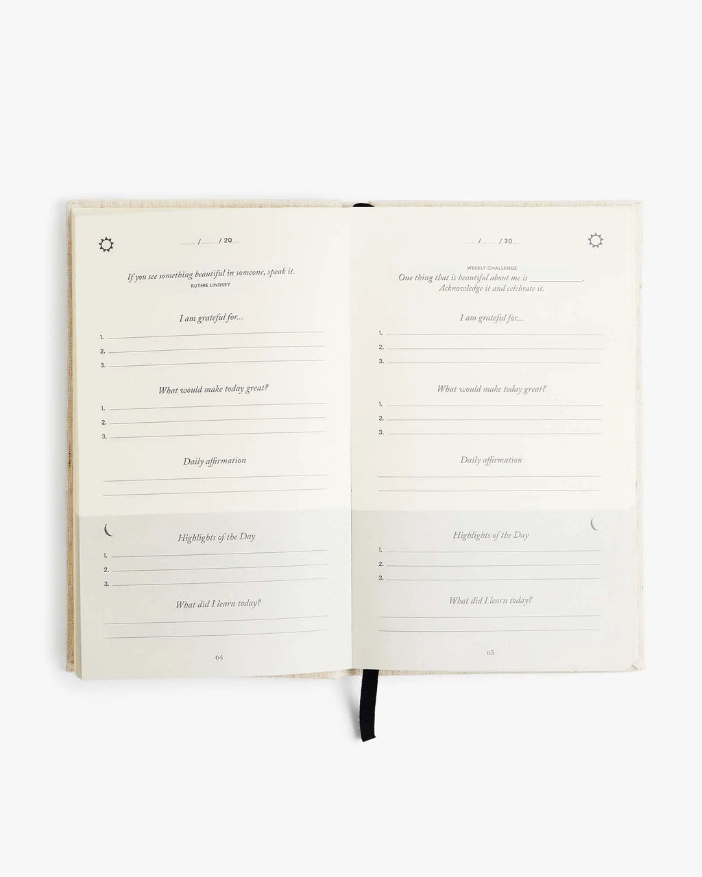The Five Minute Journal - Original Linen Intelligent Change