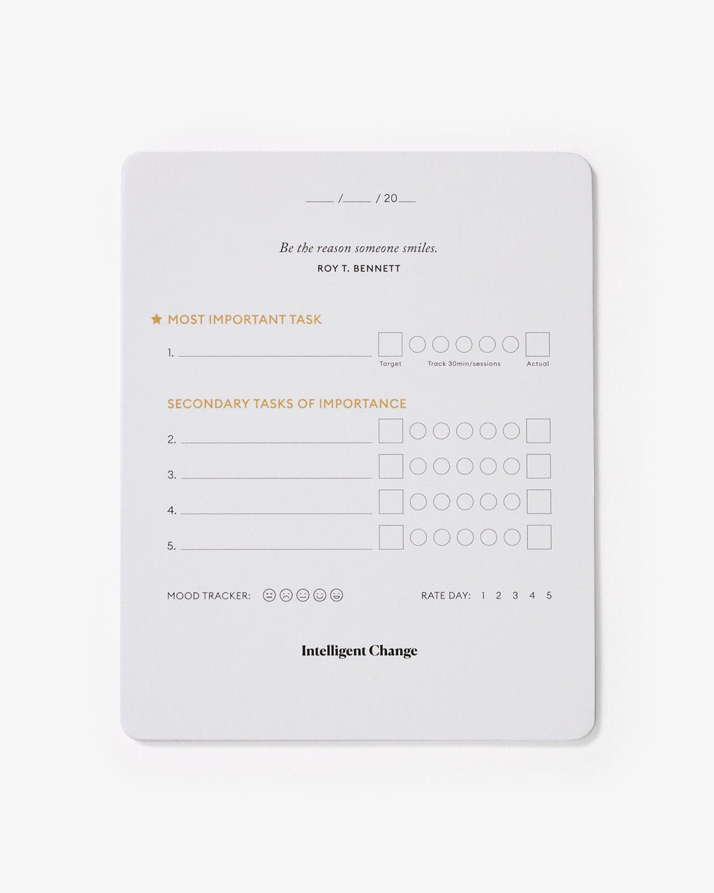 Productivity Planner Cards Intelligent Change