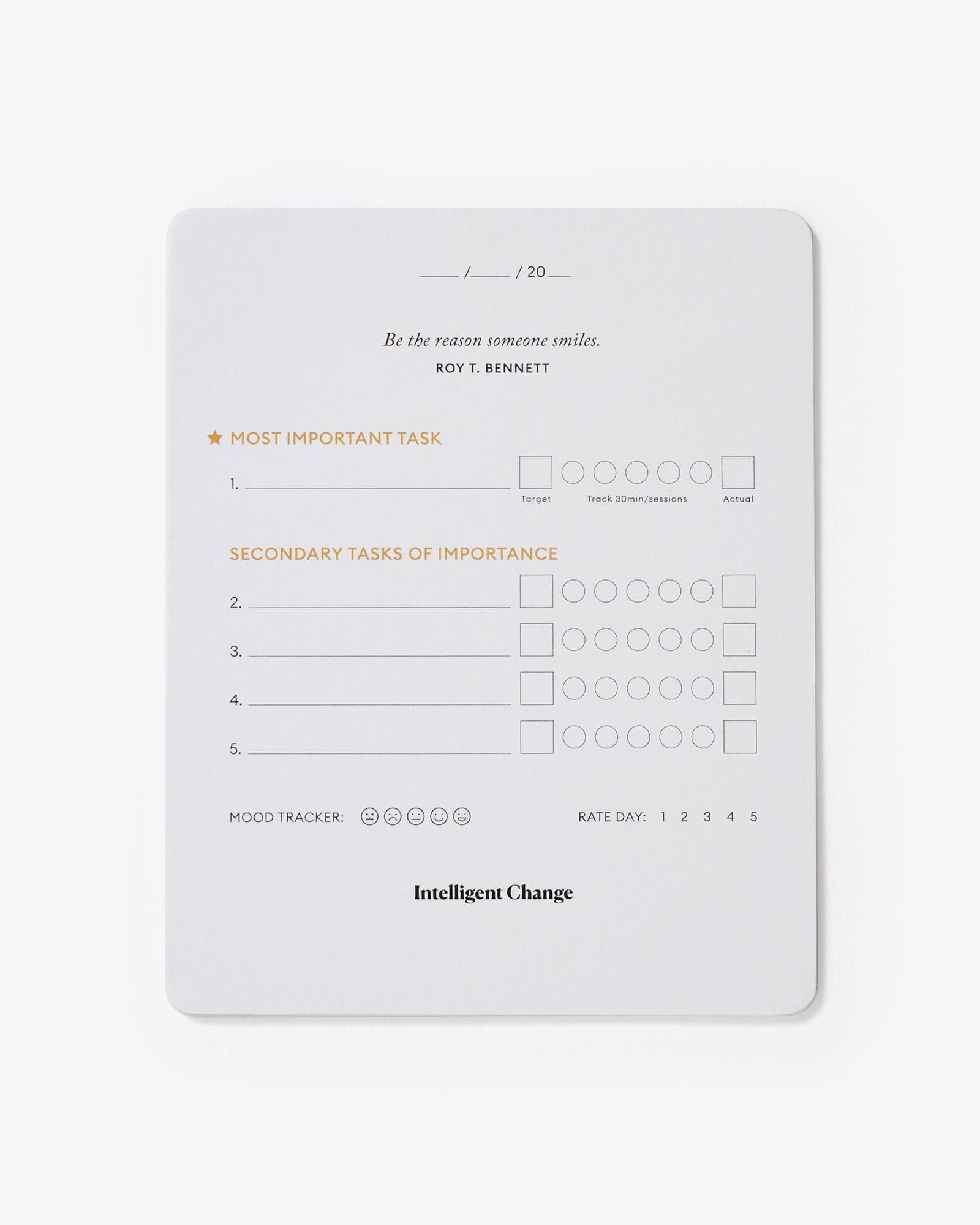 Productivity Planner Cards Intelligent Change