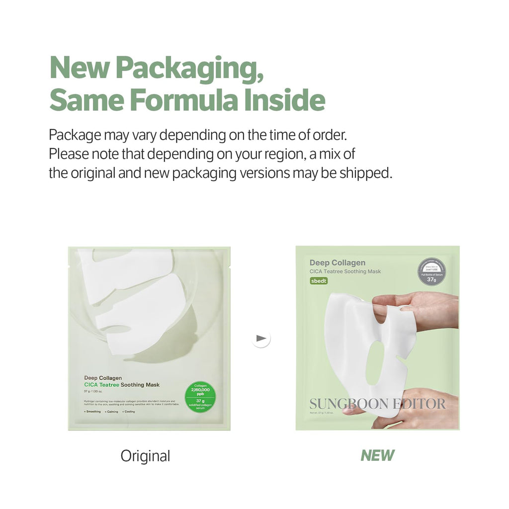 Sungboon Editor Deep Collagen CICA Teatree Soothing Mask AsiaBeautyMall