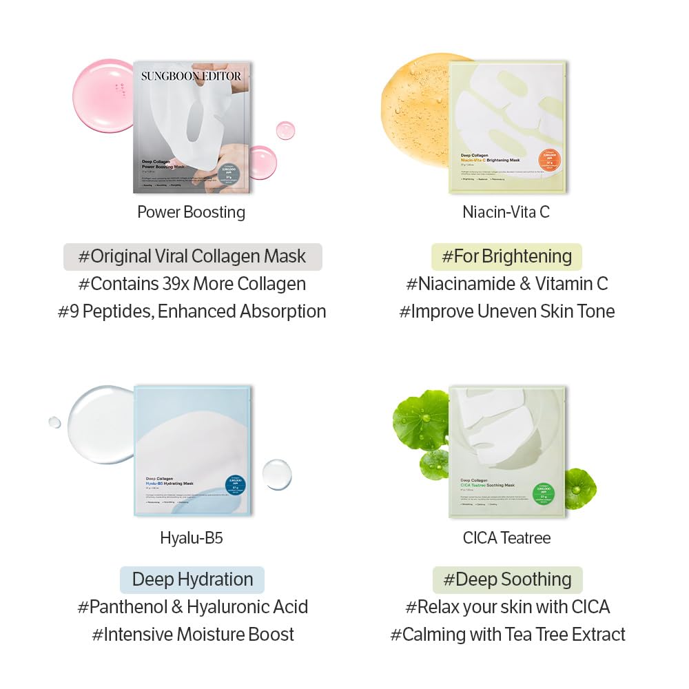 Sungboon Editor Deep Collagen CICA Teatree Soothing Mask AsiaBeautyMall
