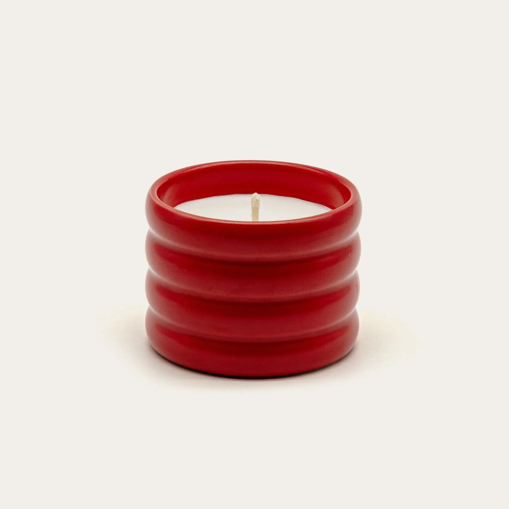 Soy Wax Ceramic Candle & Wick Trimmer Set Italic