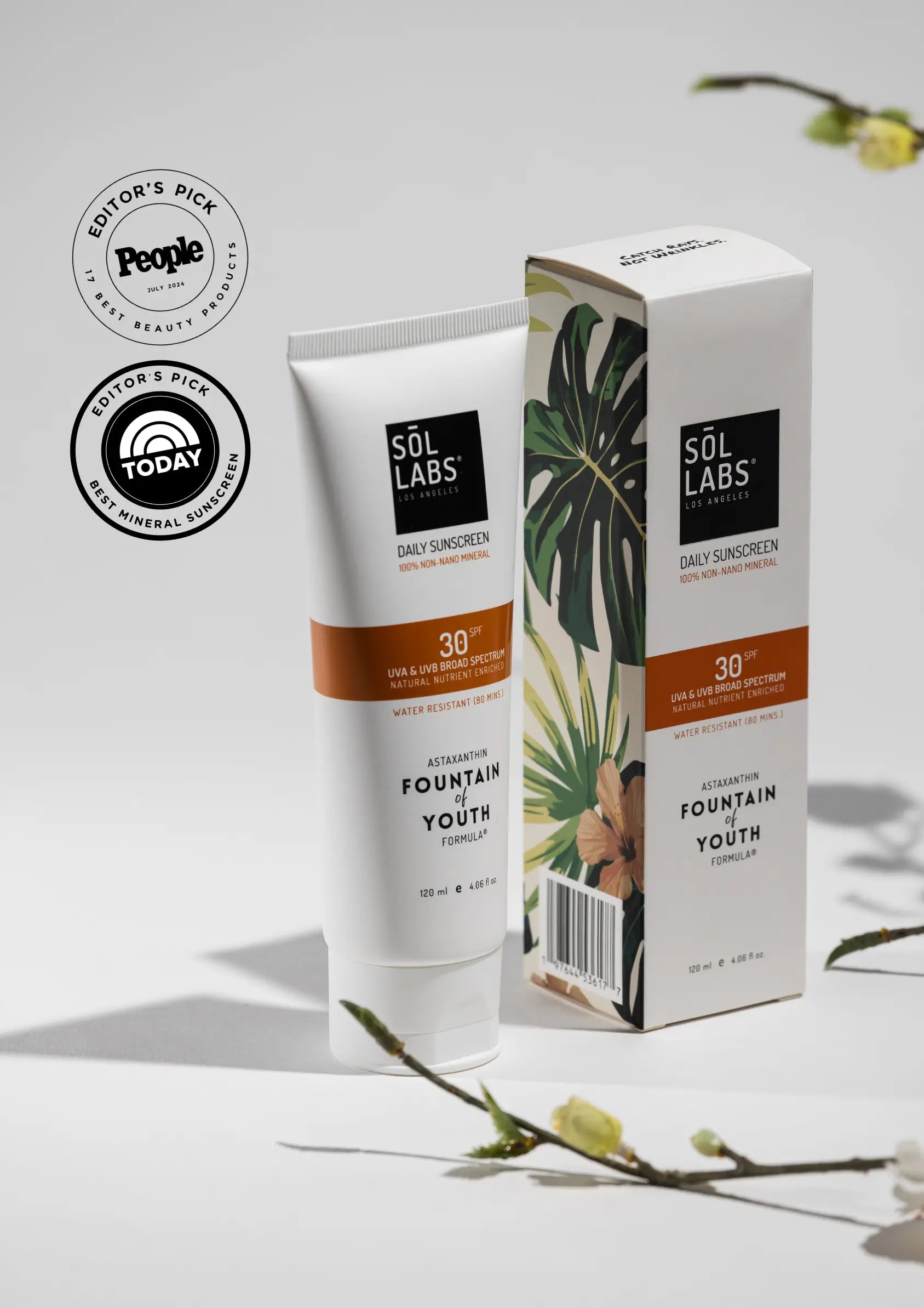 SOL LABS® Natural Mineral SPF 30 Daily Sunscreen Lotion - Broad Spectrum UVA/UVB Protection & Hydrating Formula SOL LABS