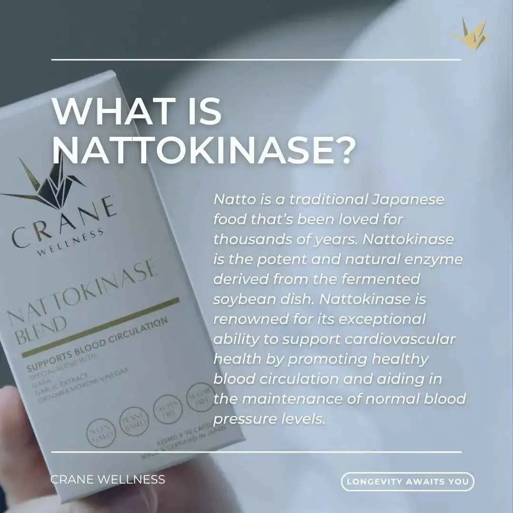 Nattokinase Blend 6,000 FU Cardiovascular Support Capsules Crane Wellness
