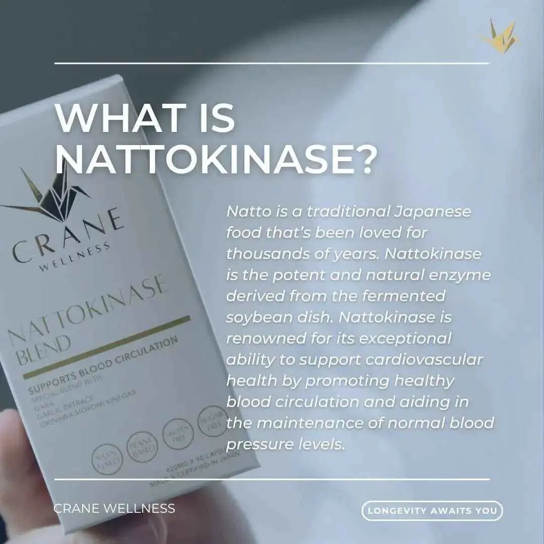 Nattokinase Blend 6,000 FU Cardiovascular Support Capsules Crane Wellness