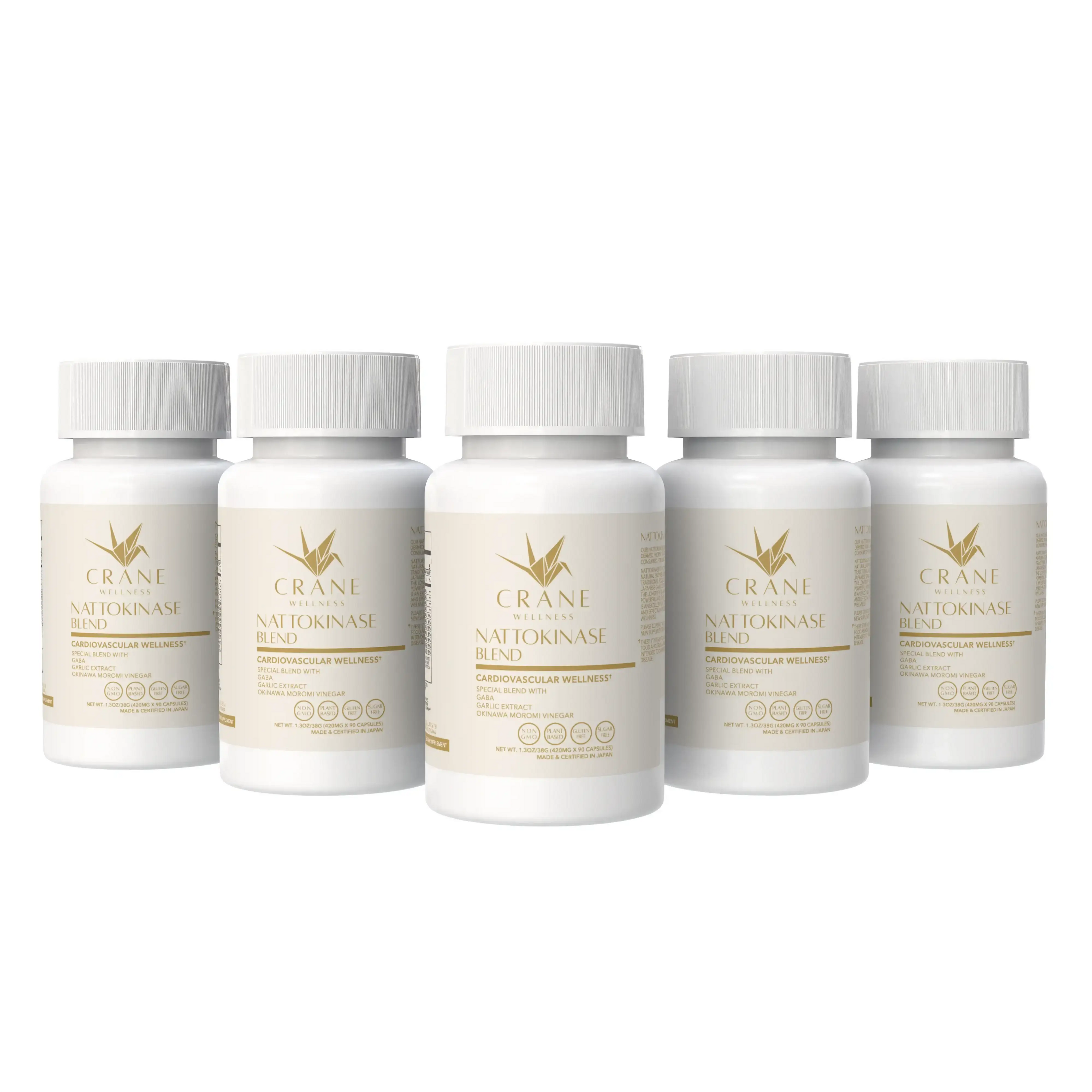 Nattokinase Blend 6,000 FU Cardiovascular Support Capsules Crane Wellness