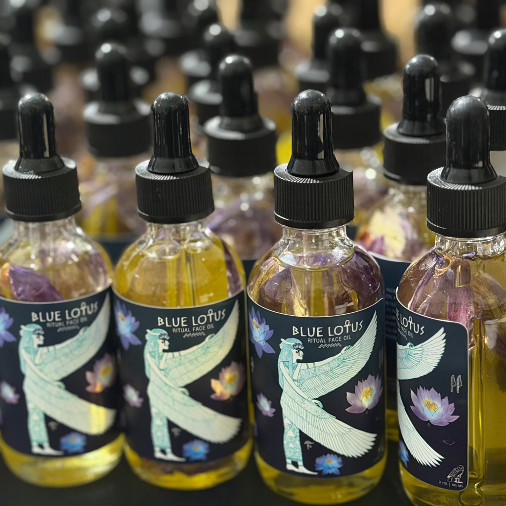 Blue Lotus Ritual Face Oil | Sacred Egyptian Elixir for Glow & Spiritual Awakening 🩵🌿 Spirit Nest