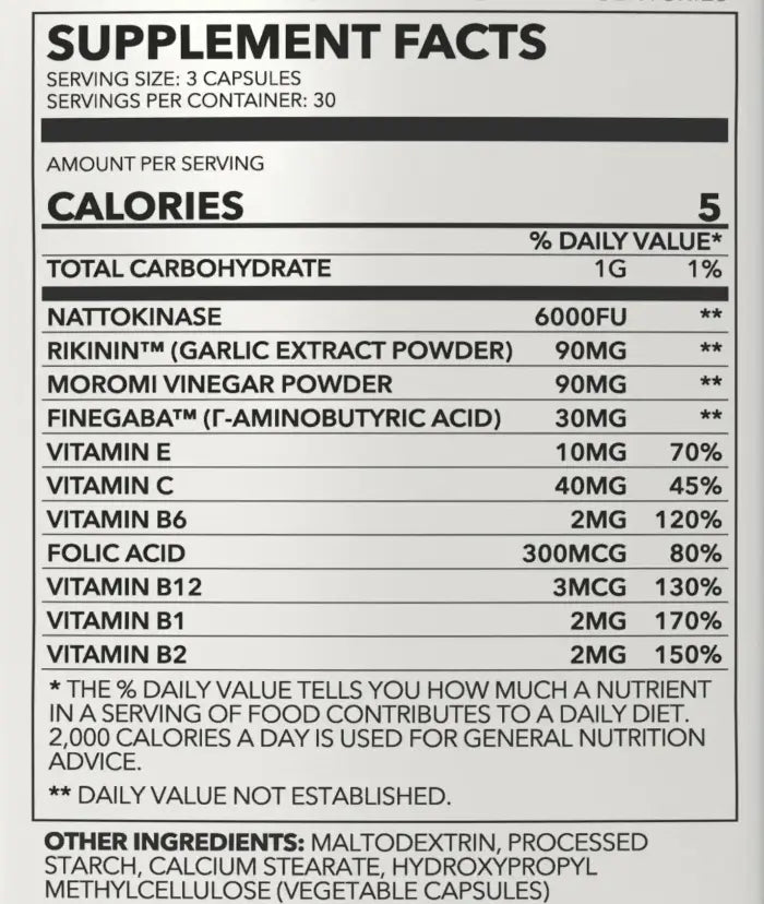 Nattokinase Blend 6,000 FU Cardiovascular Support Capsules Crane Wellness