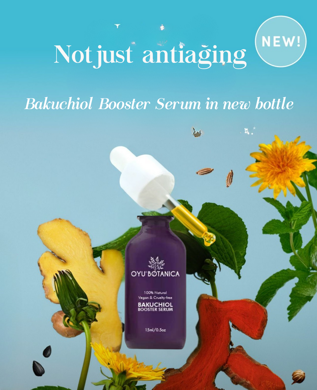 OYU Botanica Bakuchiol Booster Serum – Plant-Based Retinol Alternative for Radiant, Youthful Skin Wearing Conscious