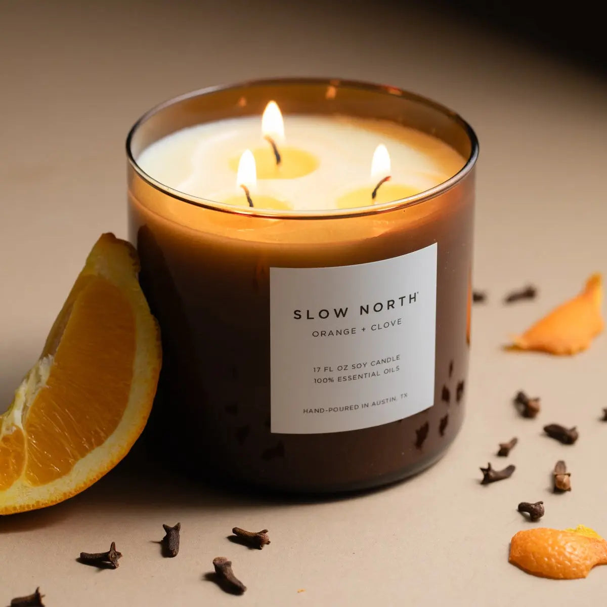 Orange + Clove - Signature 3-Wick Candle Slow North