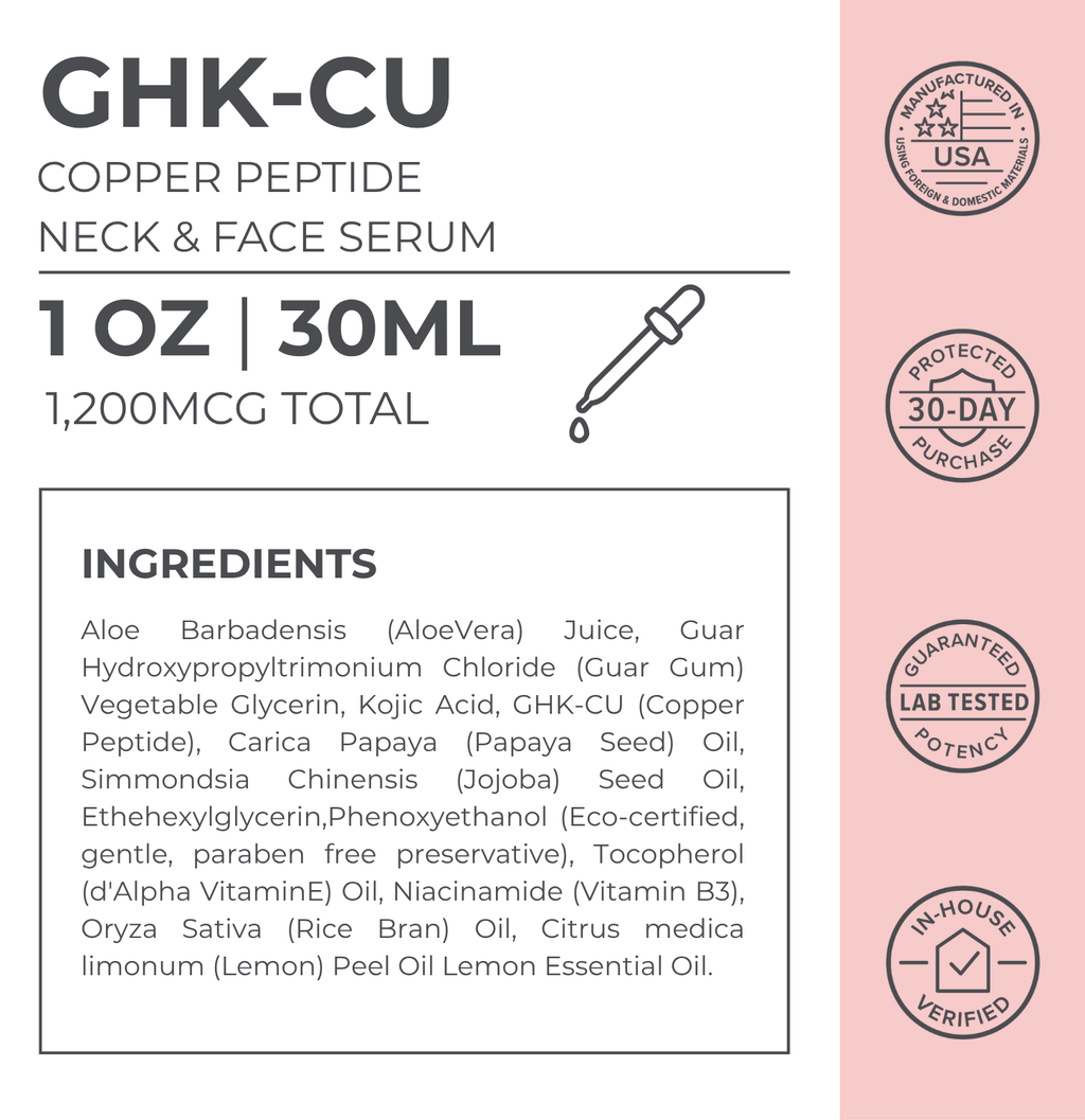GHK-Cu Copper Peptide Neck & Face Serum Neurogan Health