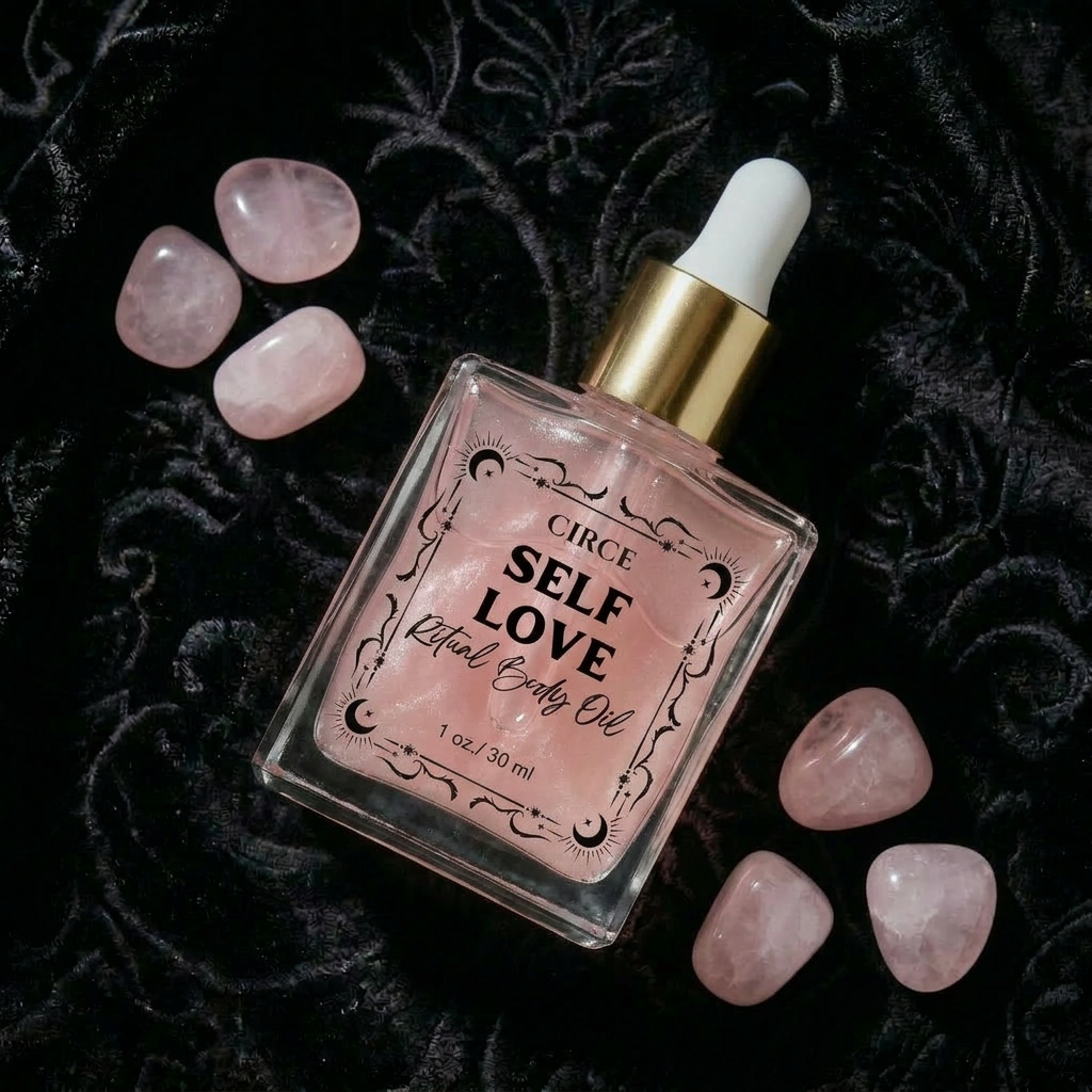 Self Love Ritual Body Oil — Confidence & Heart Healing Oil with Rose Quartz Circe Boutique