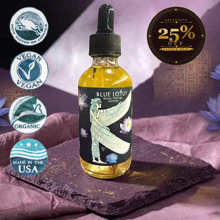 Blue Lotus Ritual Face Oil | Sacred Egyptian Elixir for Glow & Spiritual Awakening 🩵🌿 Spirit Nest