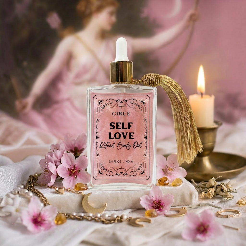 Self Love Ritual Body Oil — Confidence & Heart Healing Oil with Rose Quartz Circe Boutique