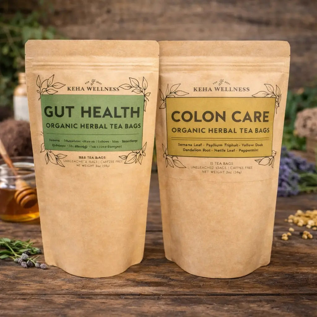 Gut Health & Colon Care Tea Bundle | Digestive Wellness Duo Keha Wellness