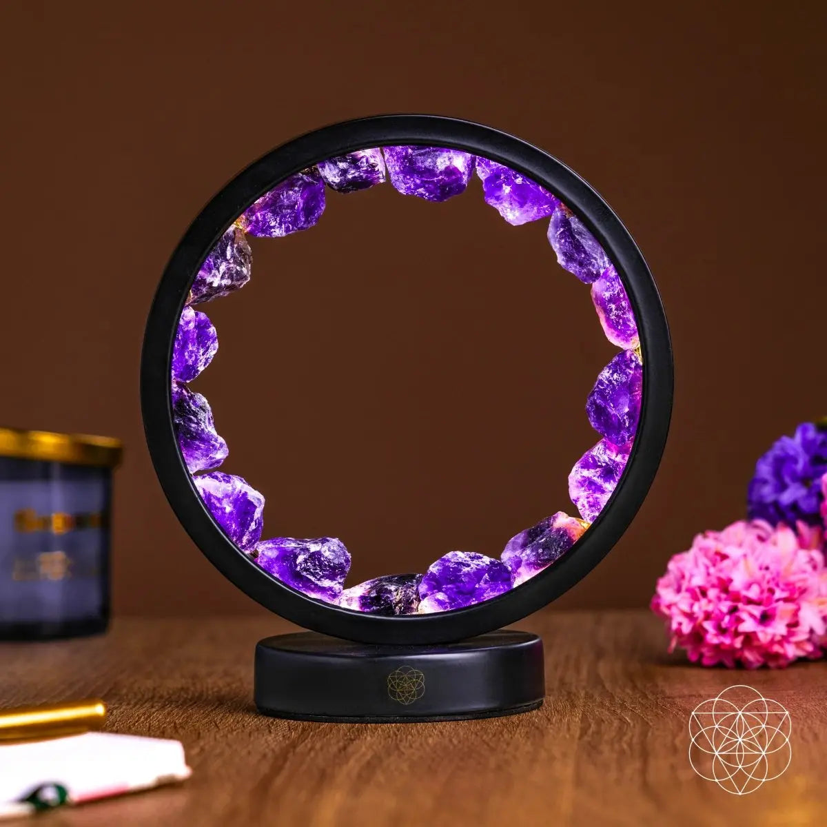 I Am At Peace - Spiritual Protection Amethyst Lamp Conscious Items