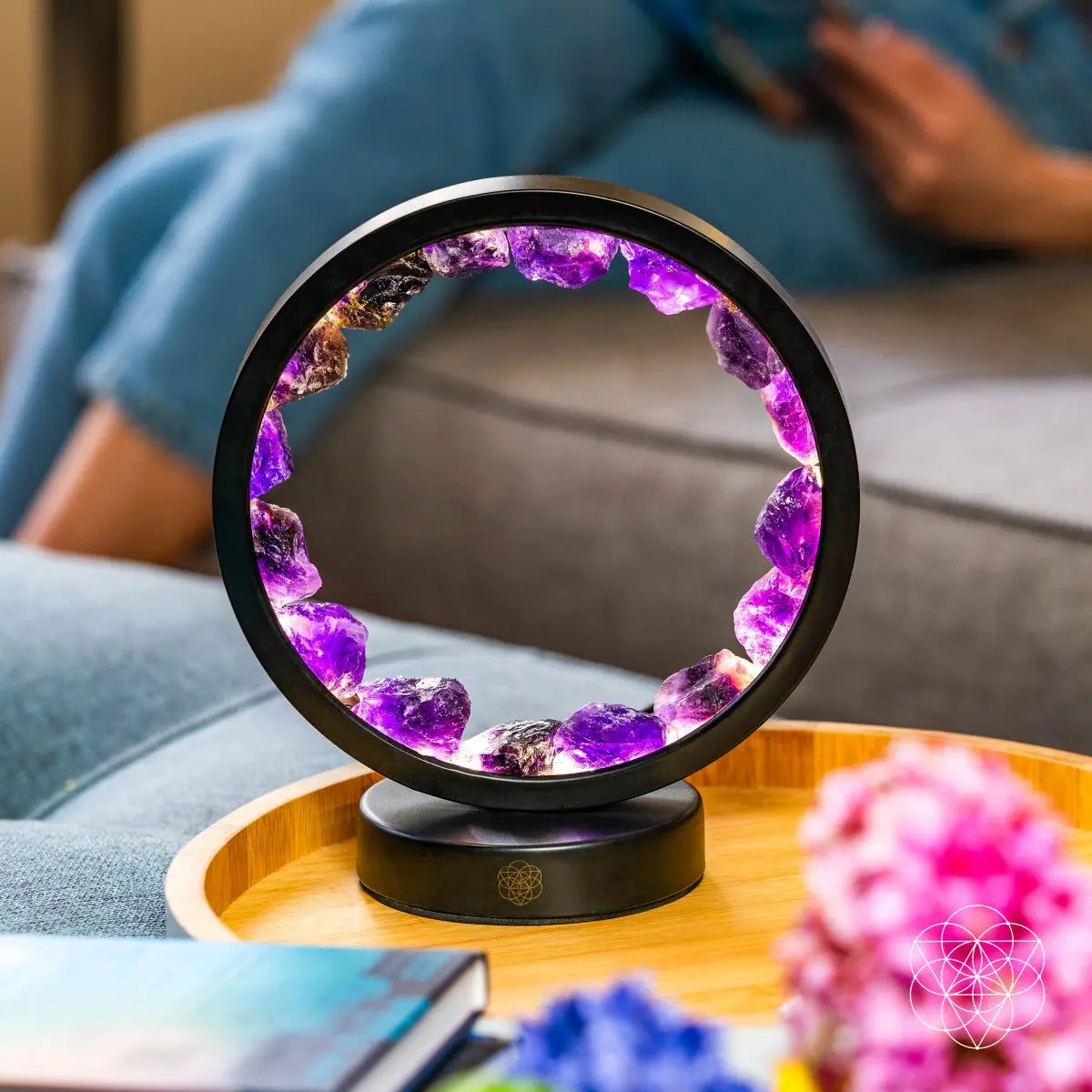 I Am At Peace - Spiritual Protection Amethyst Lamp Conscious Items