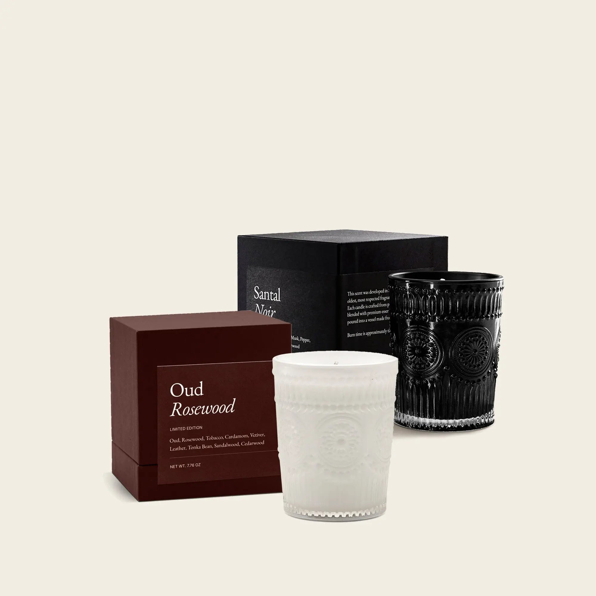 Noir Swiss Scented Glass Candle Italic