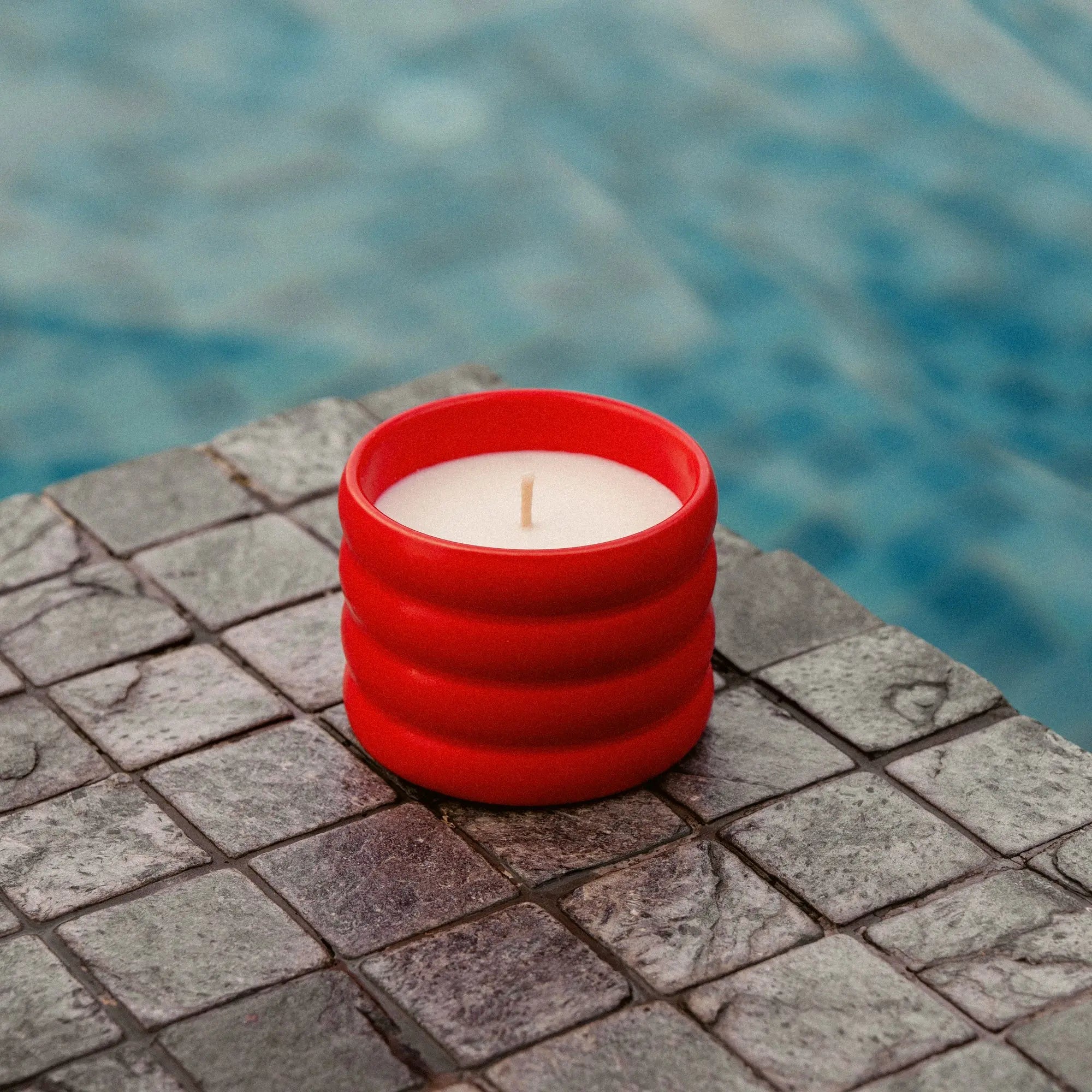 Soy Wax Ceramic Candle & Wick Trimmer Set Italic