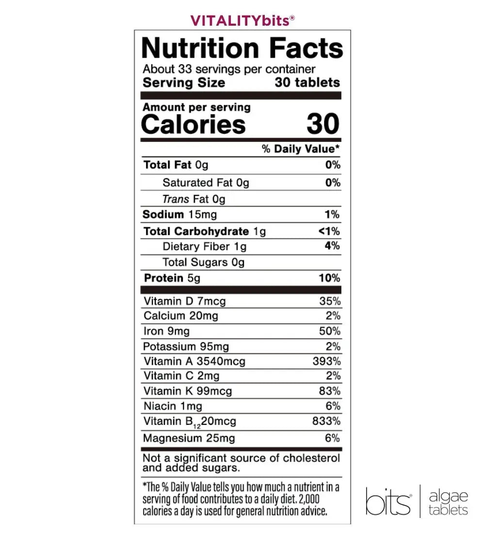 VITALITYbits® Spirulina/Chlorella | Large Bag ENERGYbits