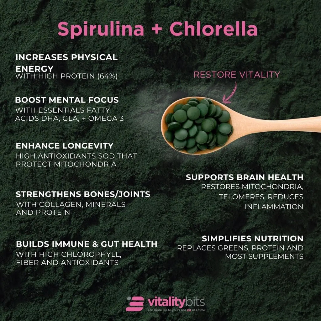 VITALITYbits® Spirulina/Chlorella | Large Bag ENERGYbits